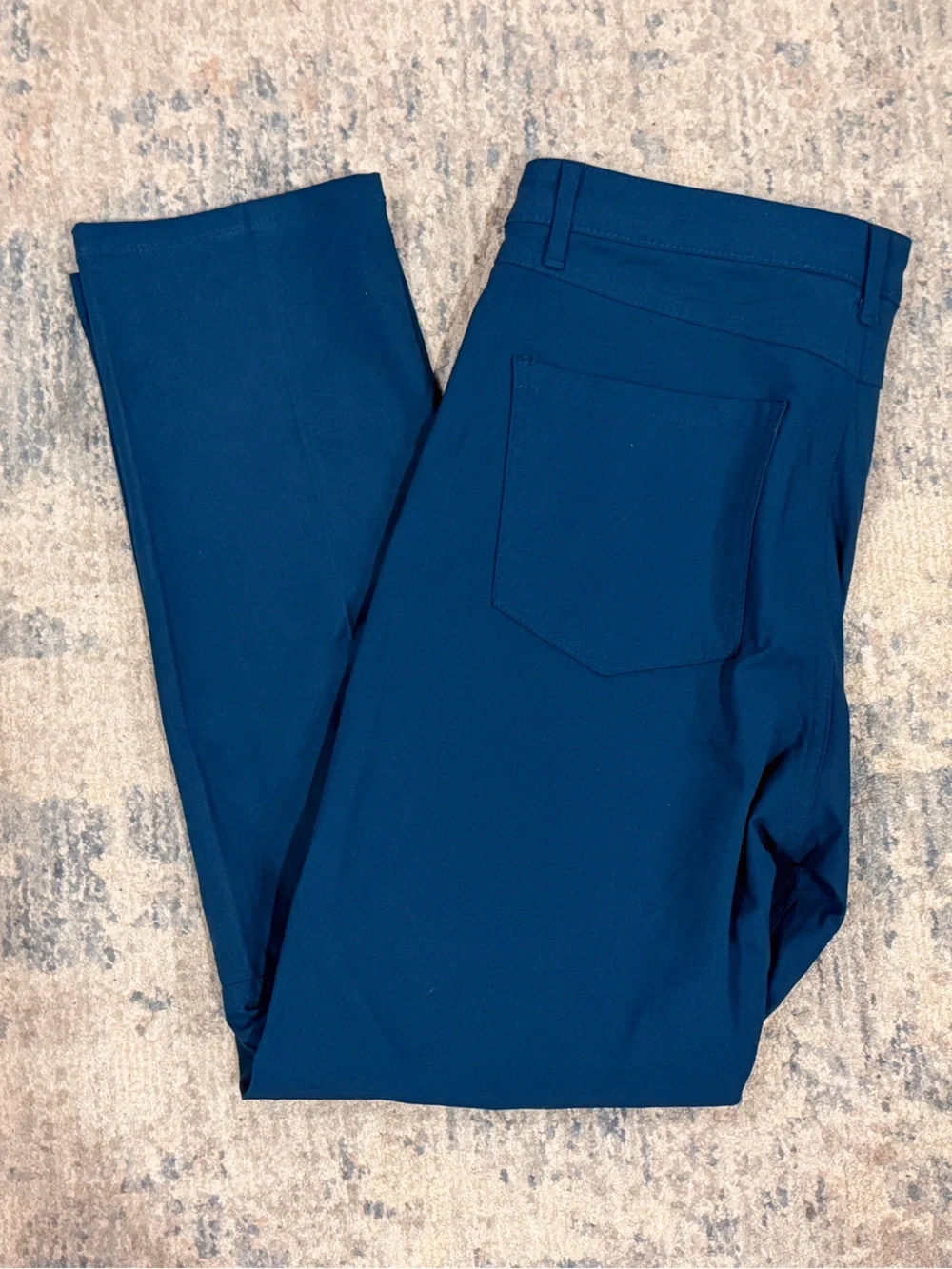 Mens Hudson & Borrow Slacks in Dark Teal Blue